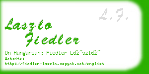 laszlo fiedler business card